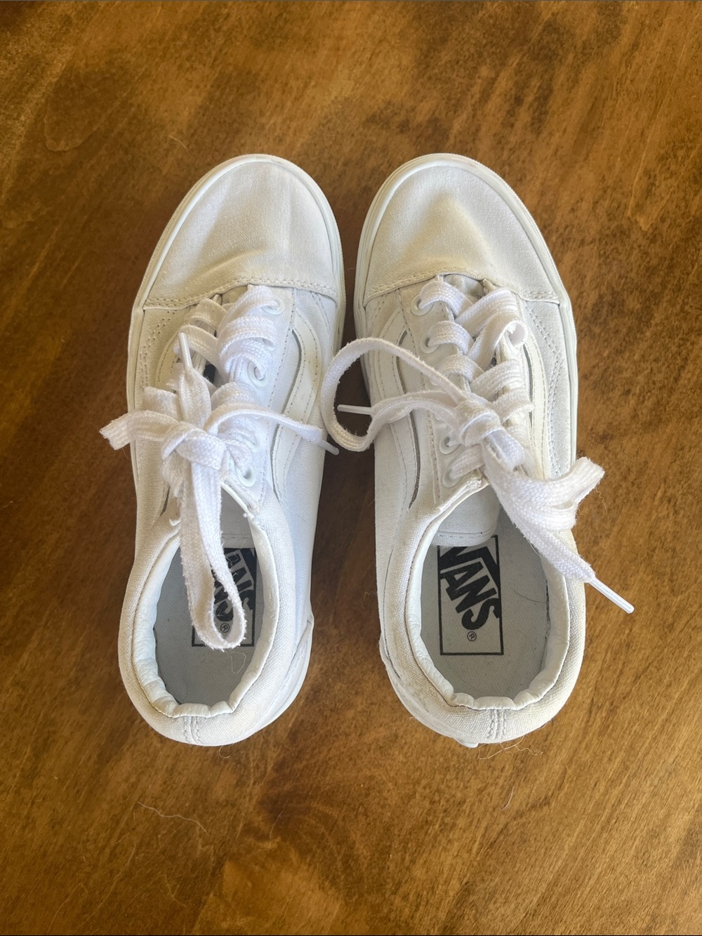 Vans White Low-Top Platform Canvas Sneakers